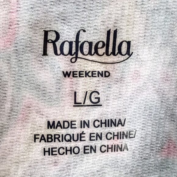 Rafaella Weekend Print Tassel Zip-Front Pullover LS Sweater - Picture 4 of 5